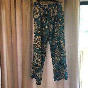 Worthington Floral Wide Leg Pants